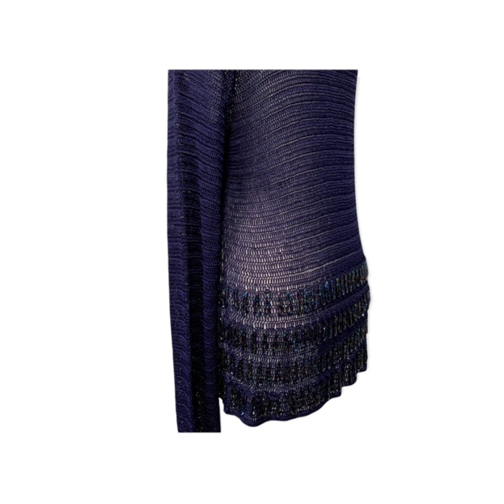 francesca rose Navy Beaded Crochet Jacket - Picture 6 of 9